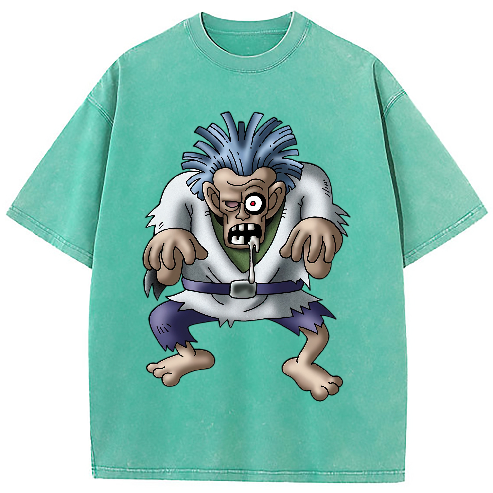 （画像用） ドラゴンクエスト Doragon Kuesuto Dragon Quest 綿100% ヴィンテージ風 半袖Tシャツ（フロントプリント）